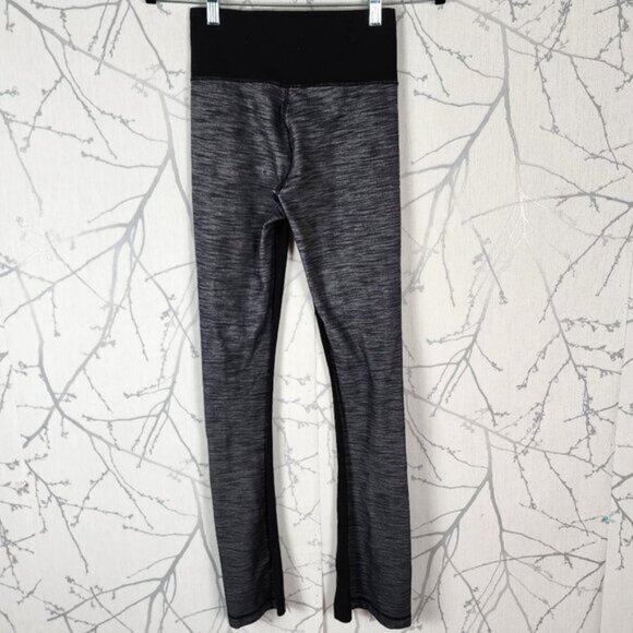 Lululemon Heathered Black Colorblcok High Rise Barre Pulse Pants - Picture 3 of 7